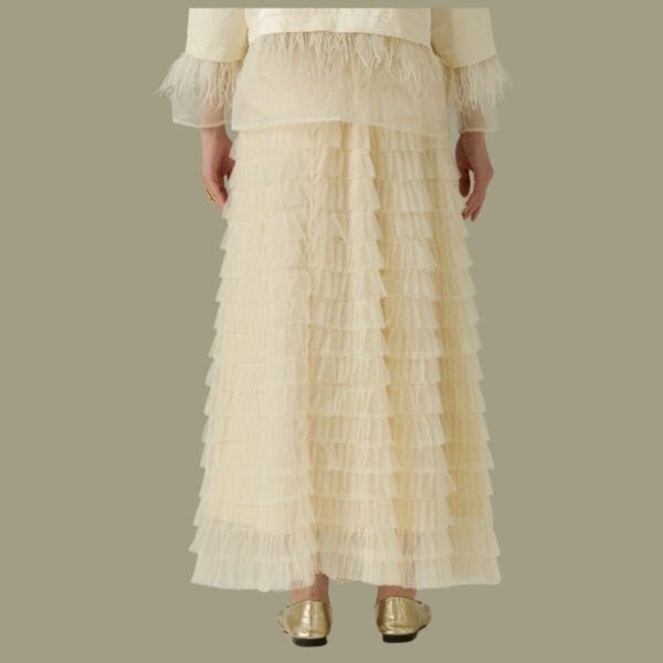 Aqueen Feathered Cloud Skirt back
