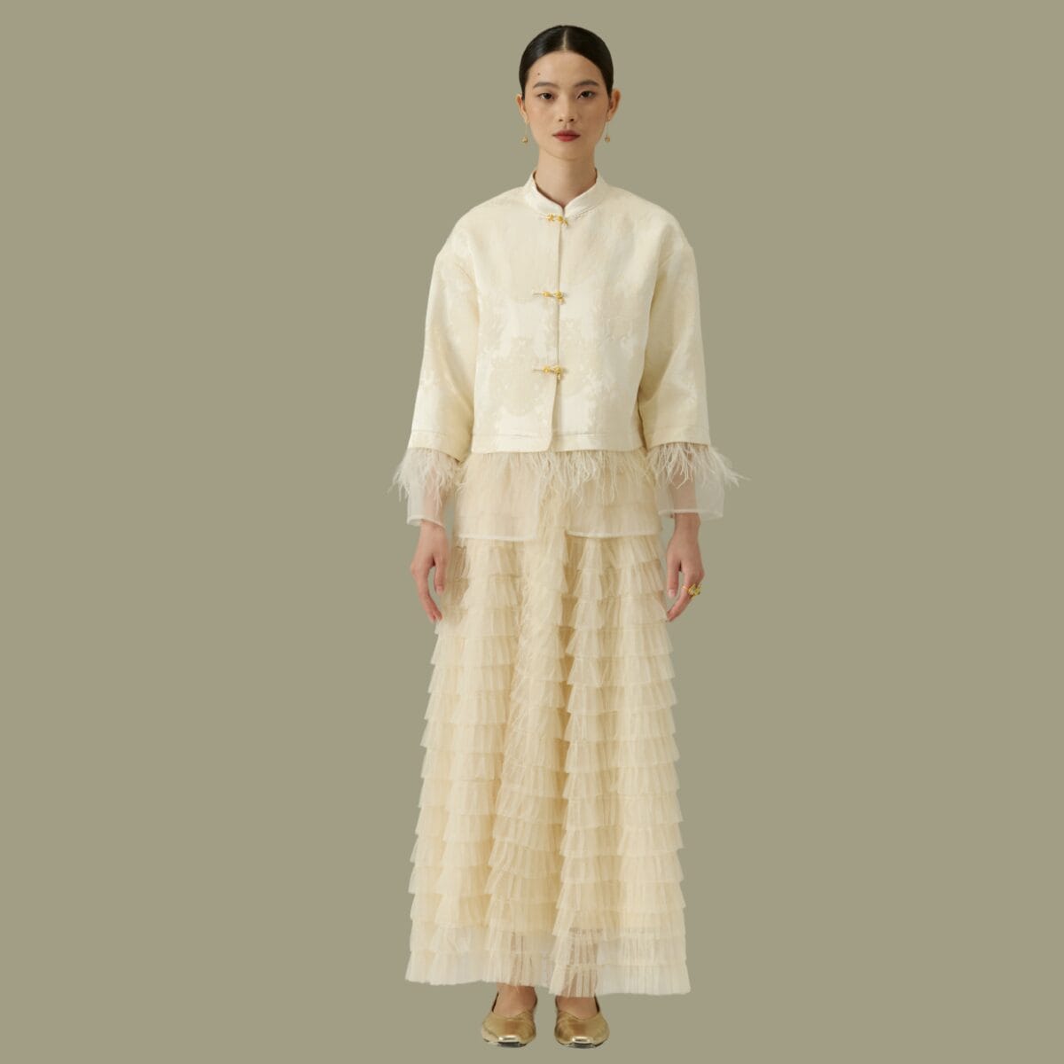 Aqueen Feathered Cloud Skirt full2
