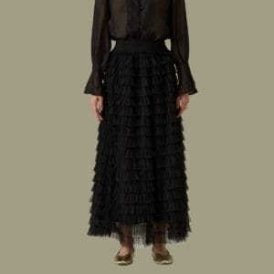 Aqueen Feathered Cloud Skirt1 black