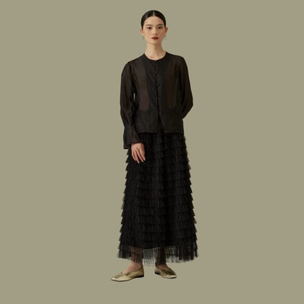 Aqueen Feathered Cloud Skirt4 black