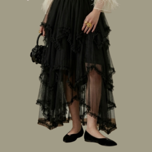 Aqueen Flock Dot Tulle