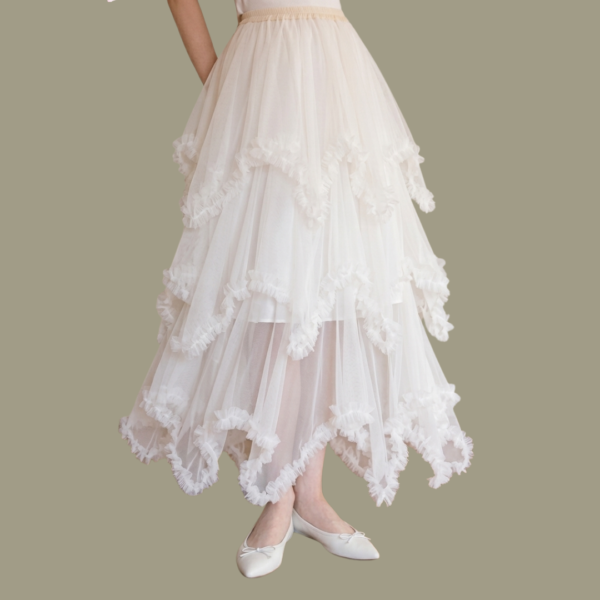 Aqueen Flock Dot Tulle4