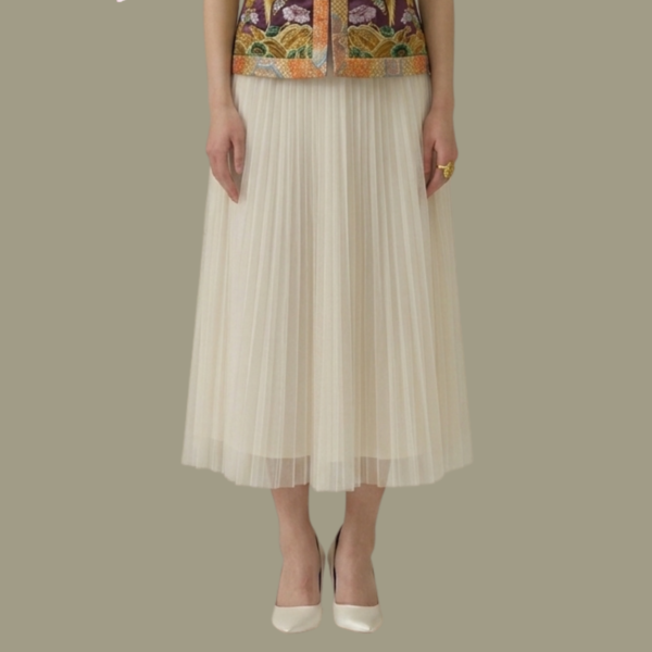 Aqueen tulle pleated skir5