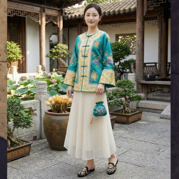 Aqueen tulle pleated skirt1