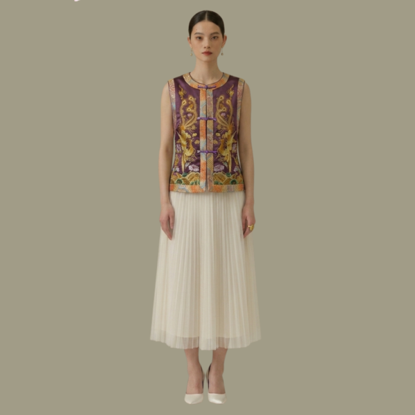 Aqueen tulle pleated skirt2