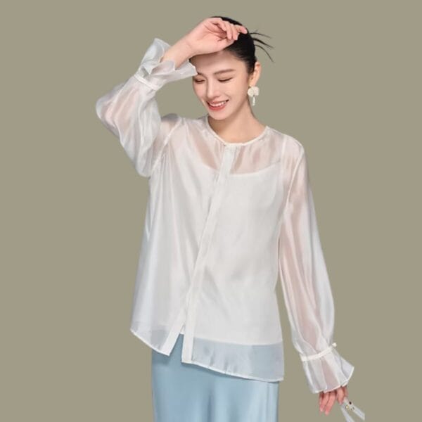 Noralis Velvet Dream Blouse white1