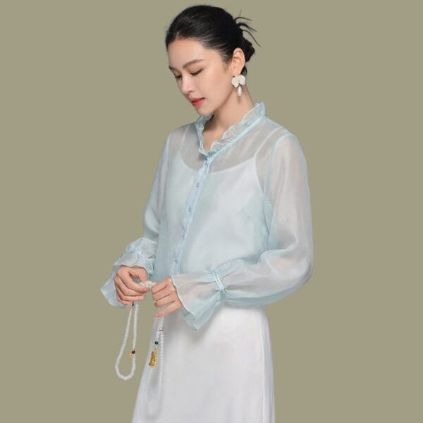Noralis Vneck Sheer Symphony blue