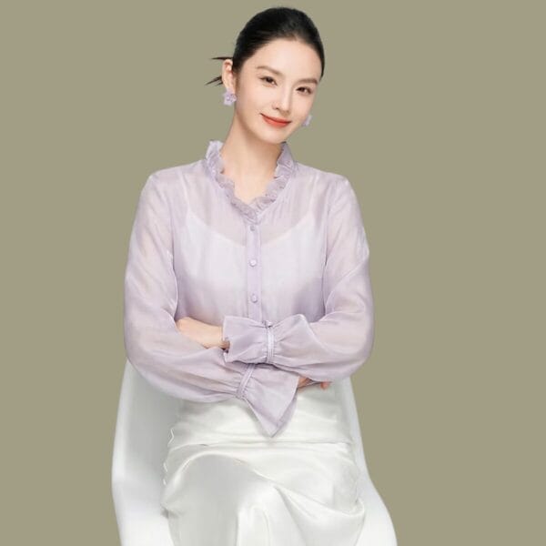 Noralis Vneck Sheer Symphony purple