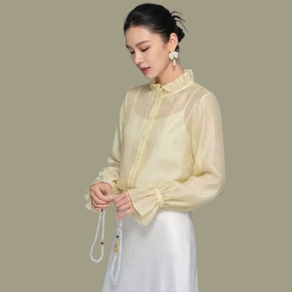 Noralis femme organdi yellow