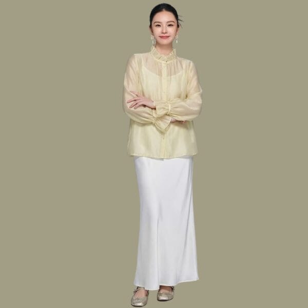 Noralis femme organdi yellow1